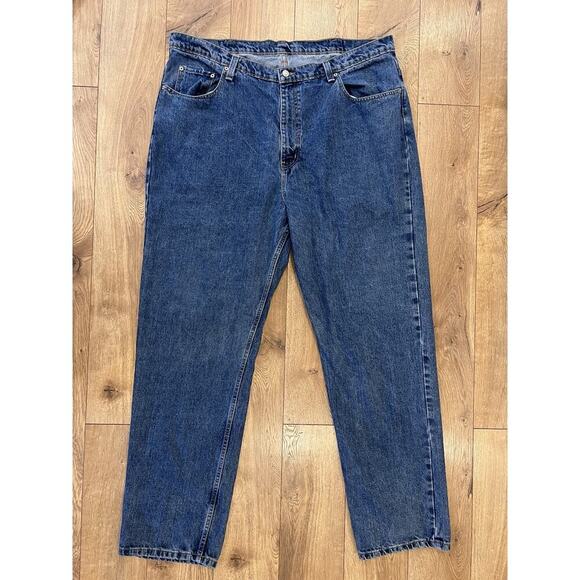 Vtg 90s Polo Ralph Lauren Jeans Men's 42 x 34 Relaxed Straight Leg Dad Med Wash - Picture 2 of 9